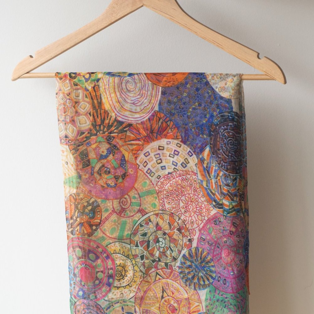 Colorful Silk/Viscose Scarf